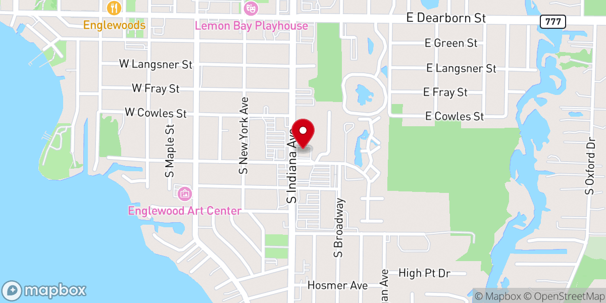 Map showing location of Englewood Glass And Mirror