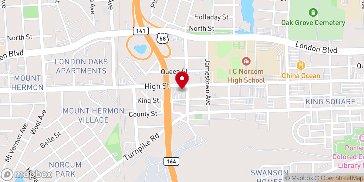 Map showing location of Morning Star Missionary Baptist