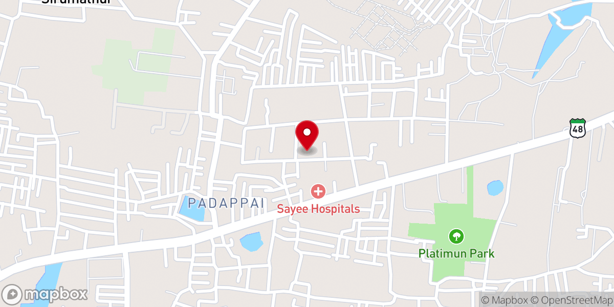 Map showing location of C.S.I Christ Church, David Nagar, Padappai