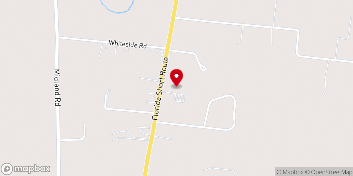 Map showing location of First Assembly of God Church