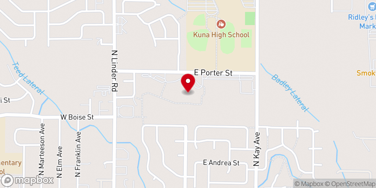 Map showing location of Calvary Chapel Kuna