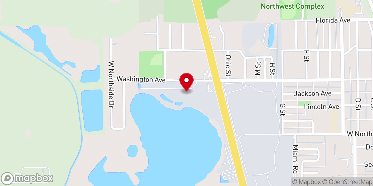 Map showing location of New Hope Freewill Baptist Church