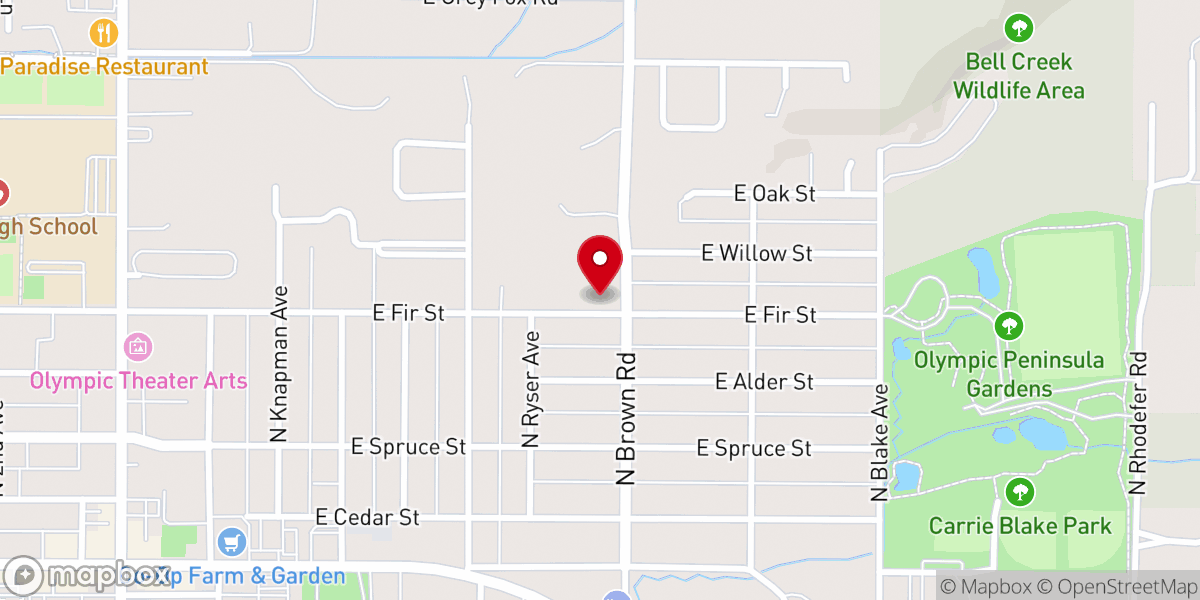 Map showing location of Olympic View Church of God