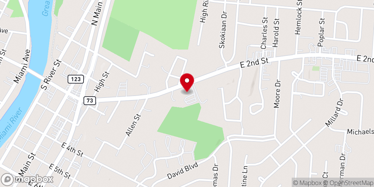 Map showing location of St Paul Lutheran ELCA