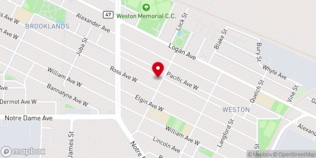 Map showing location of St. Patrick's Church