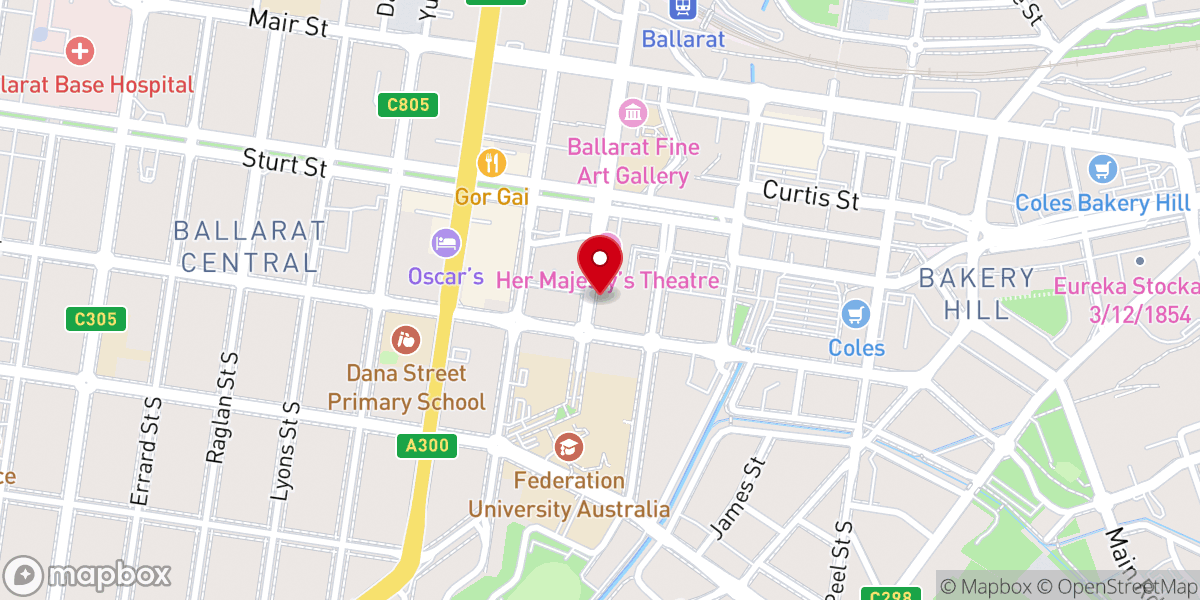 Map showing location of Cathedral of Christ the King
