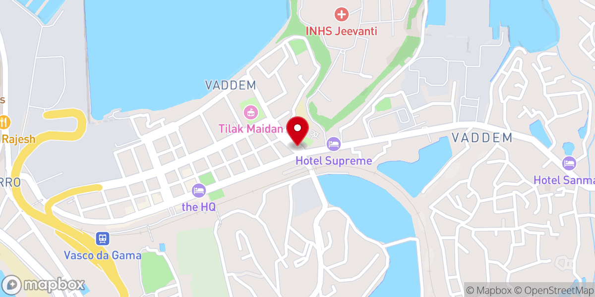 Map showing location of Vasco Church