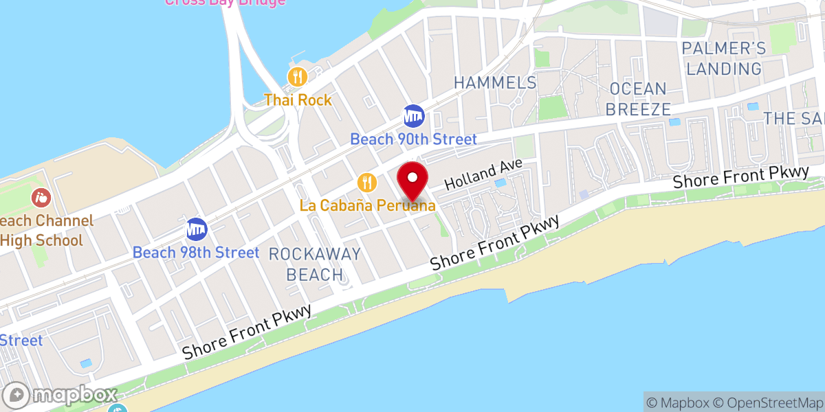 Map showing location of Rockaway Retreat House