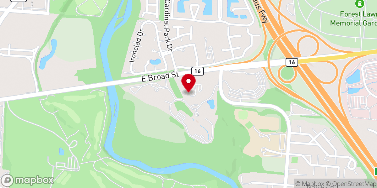 Map showing location of Catholic Diocese of Columbus