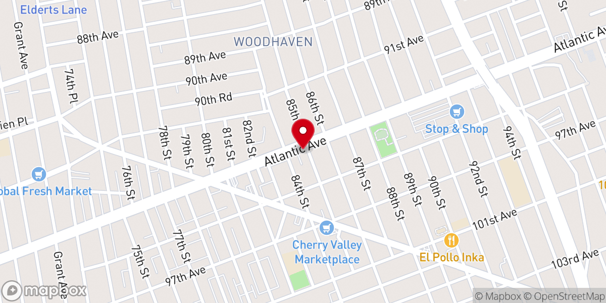 Map showing location of Msgr. Baer Parish Center