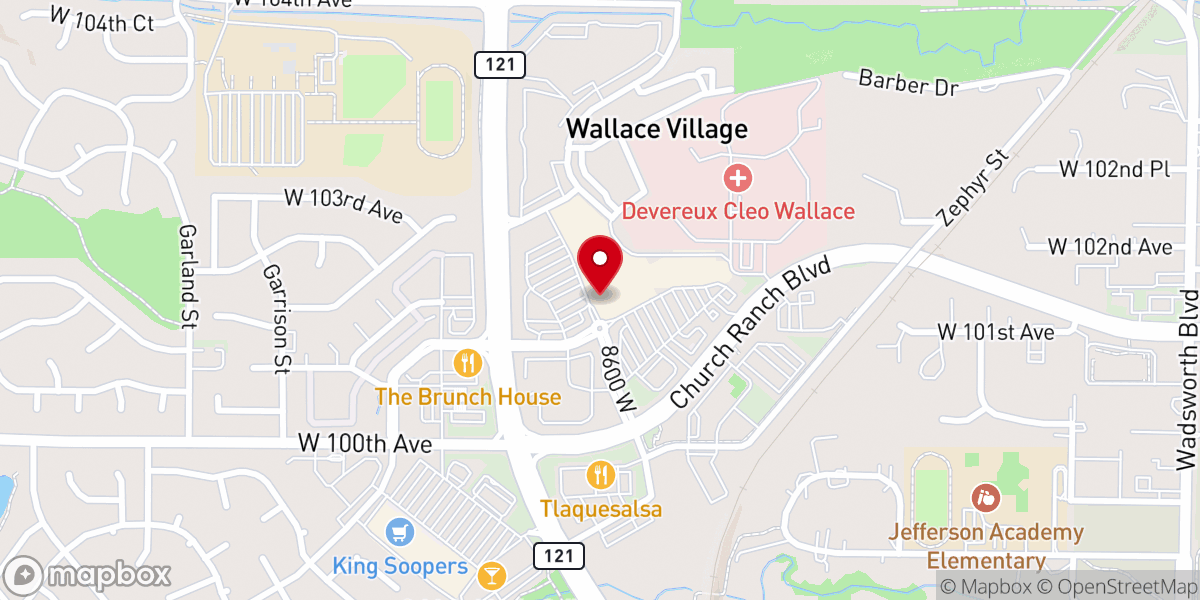 Map showing location of Westminster Calvary