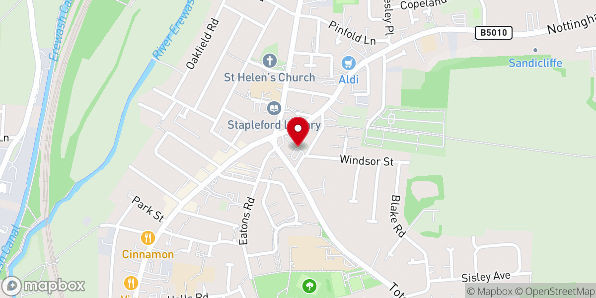 Map showing location of House of Prayer and Encounter - HOPE