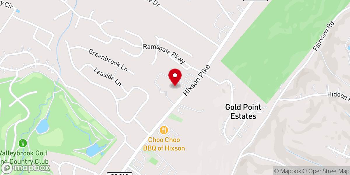 Map showing location of Journey Church, Chattanooga