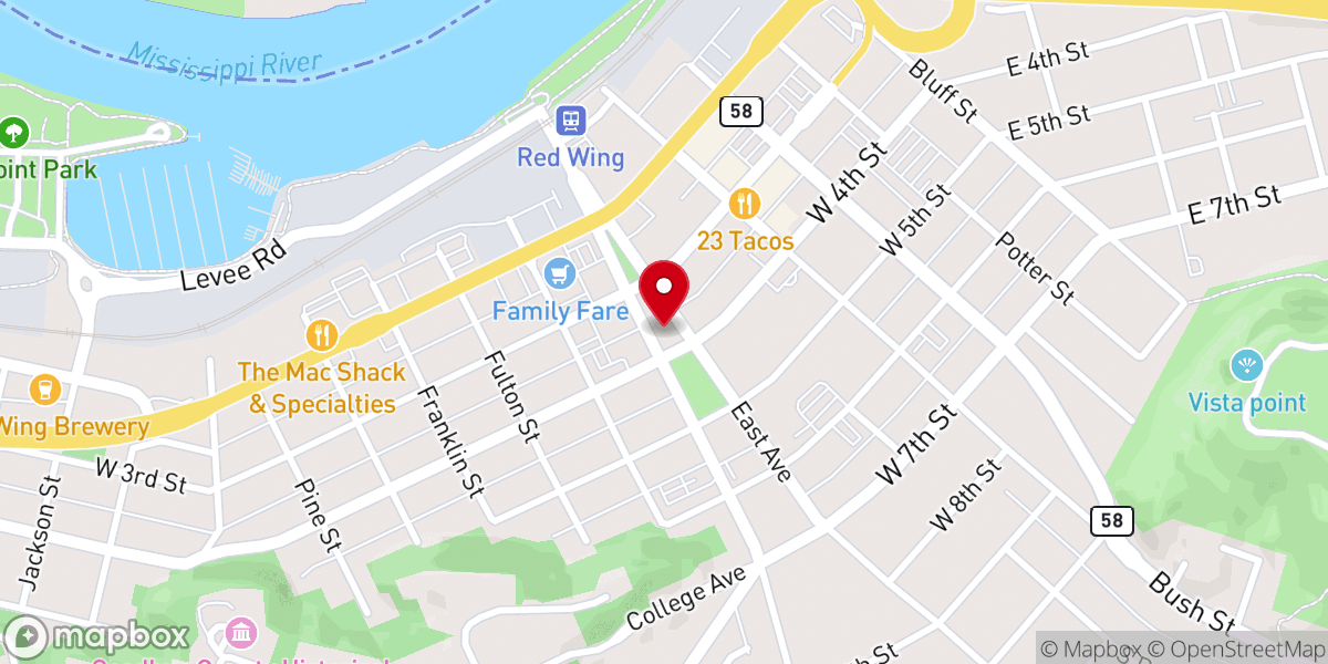 Map showing location of Christ Episcopal Church