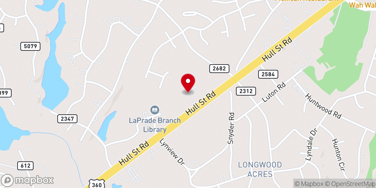 Map showing location of Cross Pointe Church