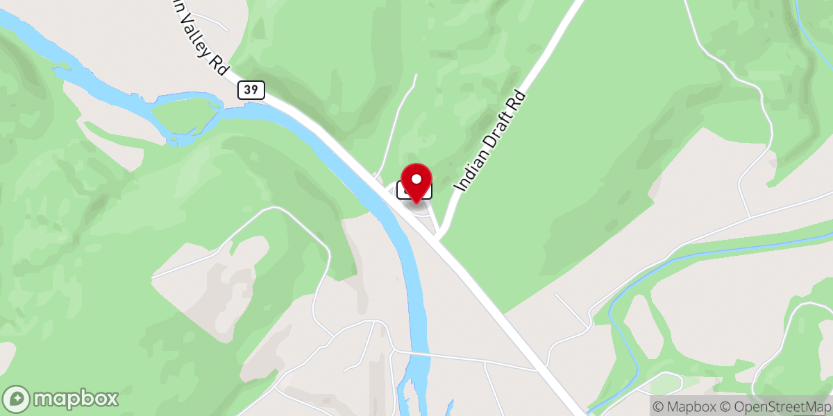 Map showing location of Windy Cove Presbyterian Church