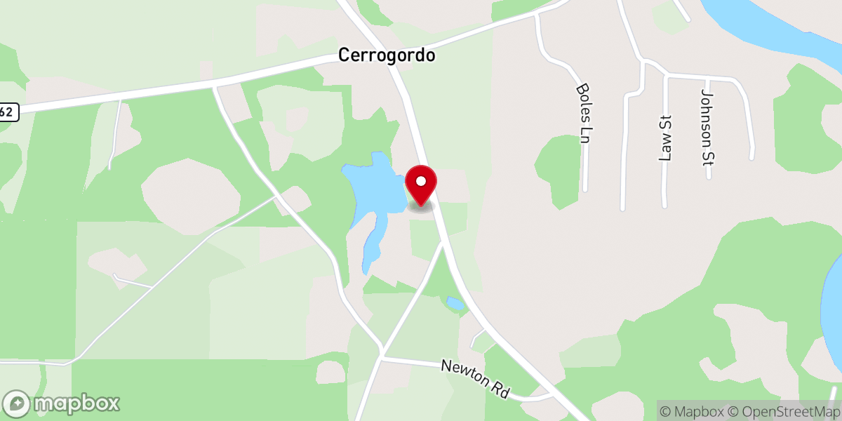 Map showing location of Camp Meeting Church