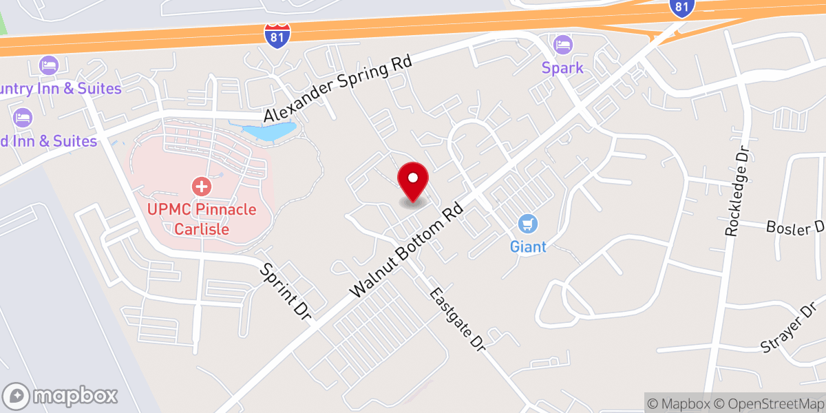 Map showing location of The Meeting House - Carlisle Campus