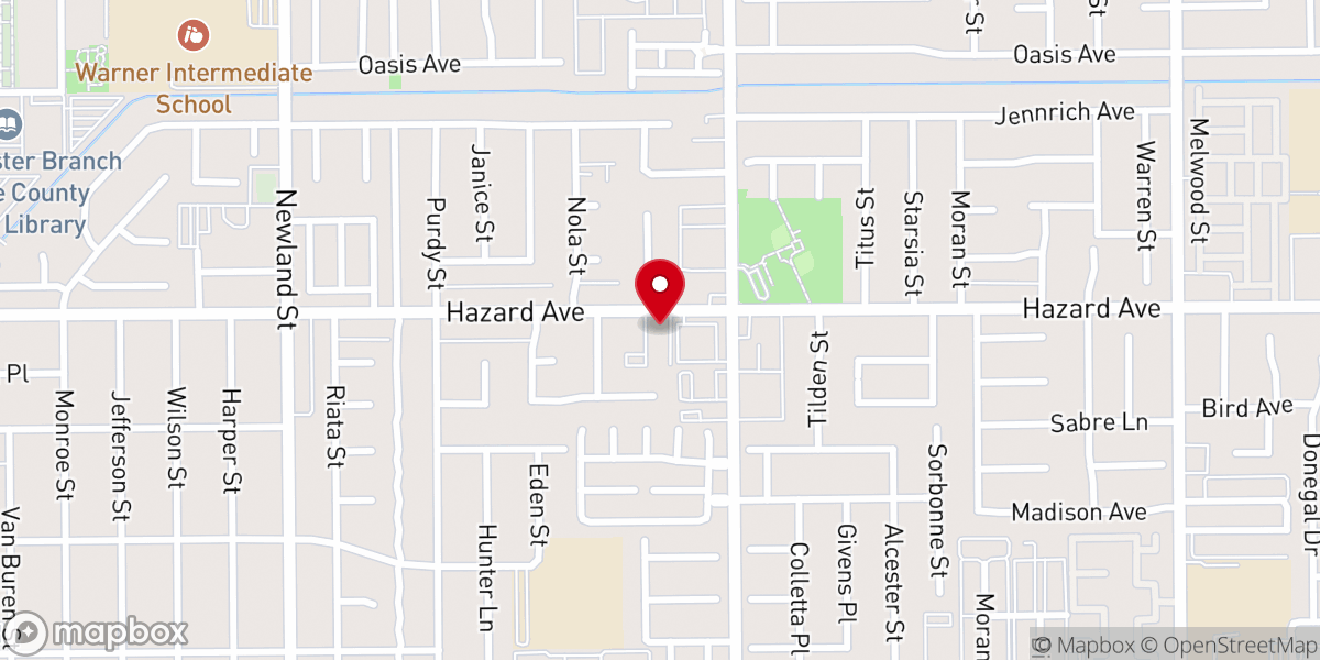 Map showing location of California Zoroastrian Center
