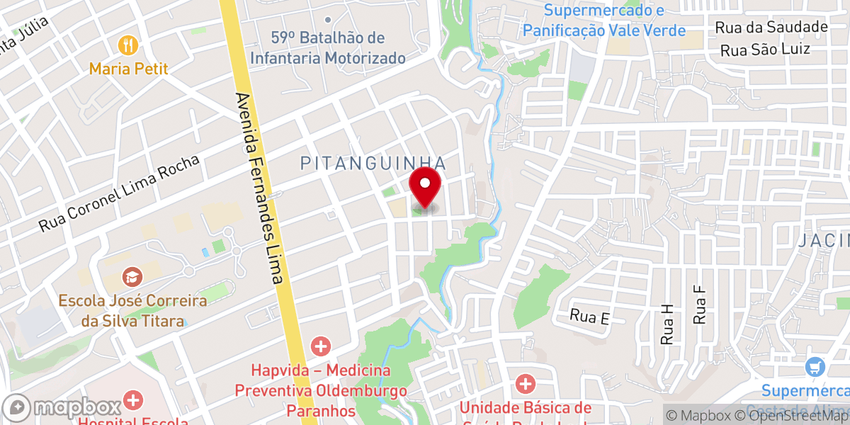 Map showing location of Paróquia Nossa Senhora das Graças- Pitanguinha