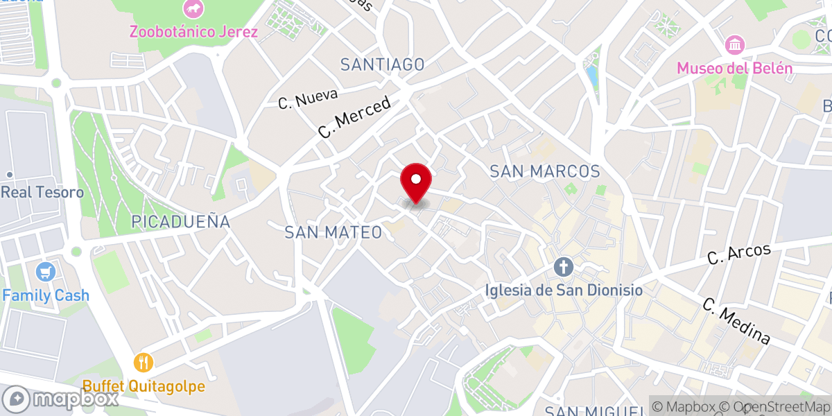 Map showing location of Real Santuario Diocesano de San Lucas