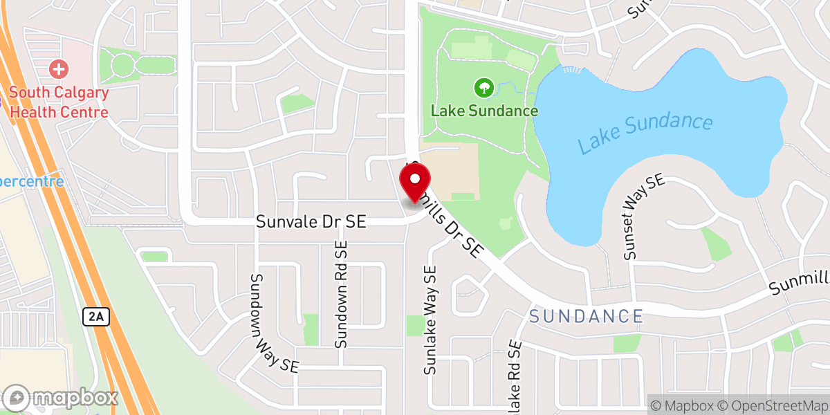 Map showing location of Metis Calgary Family Services Society