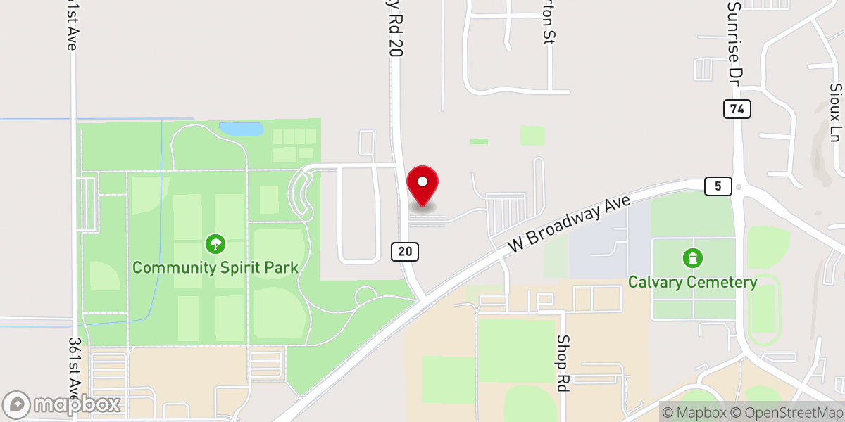 Map showing location of Chapel View Townhomes