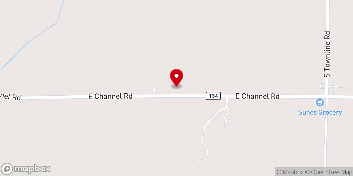 Map showing location of Drummond Island Lutheran Church