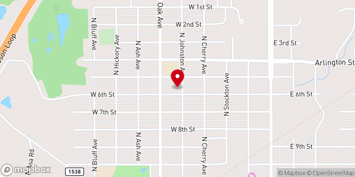 Map showing location of Asbury United Methodist Church