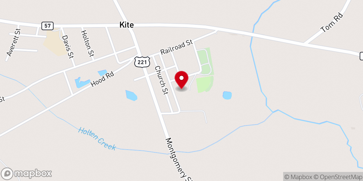 Map showing location of Kite Church of God