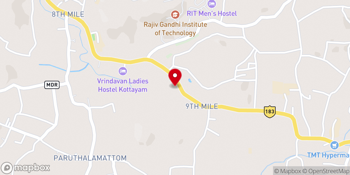 Map showing location of The Pentecostal Mission - Pampady