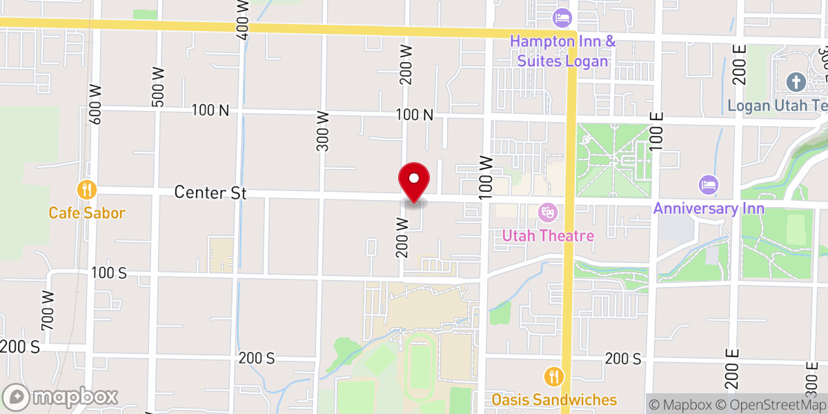Map showing location of First Presbyterian Church