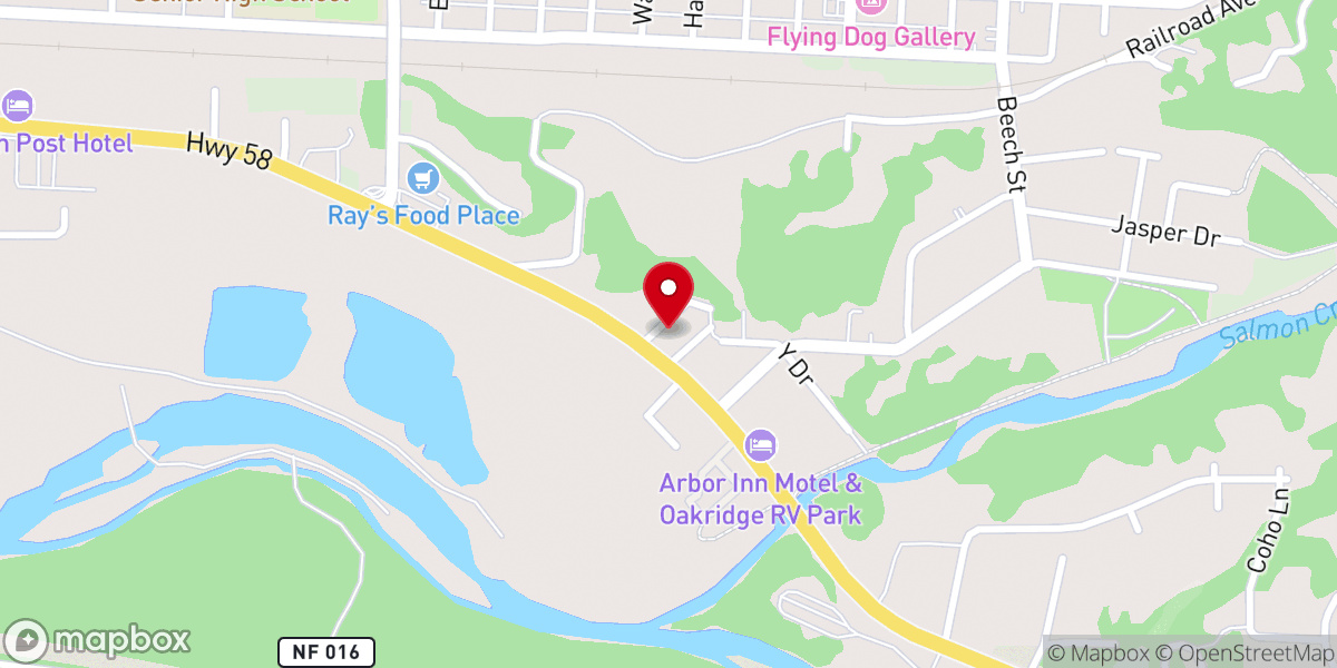 Map showing location of Church of the Nazarene