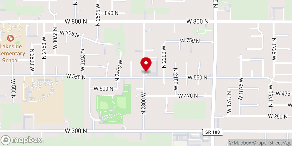 Map showing location of West Point Stake Center