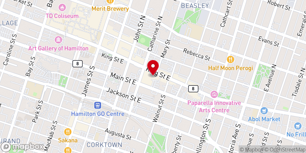 Map showing location of Philpott Church