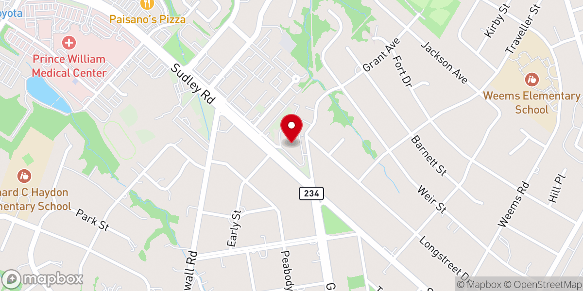 Map showing location of St. Thomas United Methodist Church