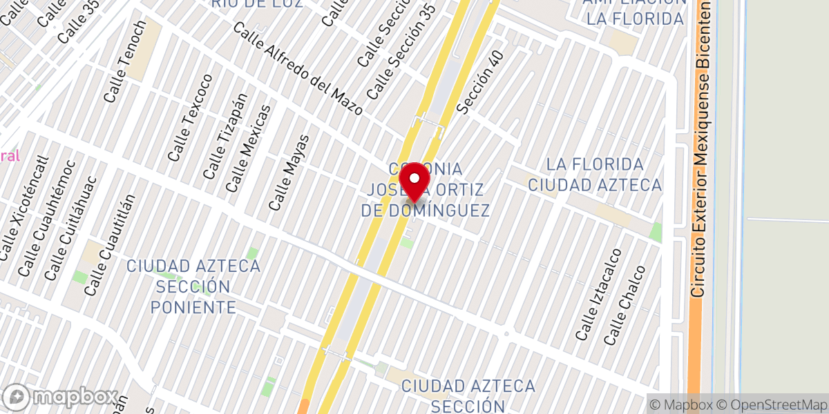 Map showing location of PIB Palabra de Vida Ciudad Azteca