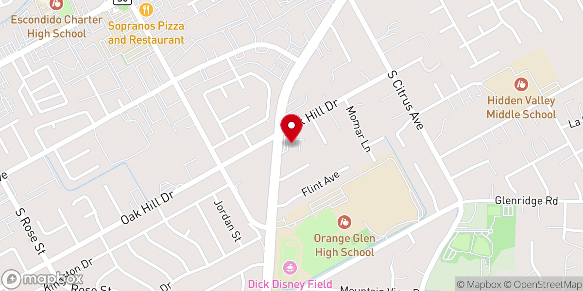 Map showing location of Orchard Community Church