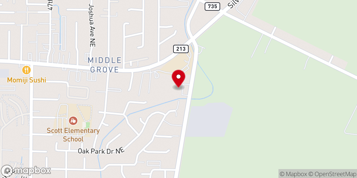 Map showing location of Faith Baptist Church