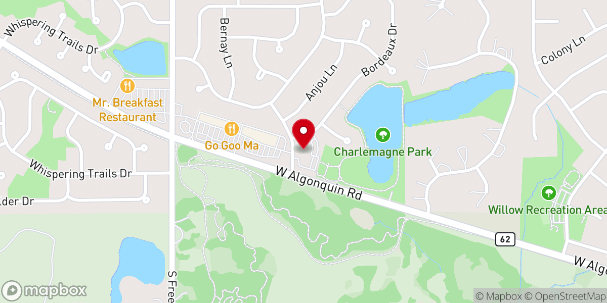 Map showing location of Korean Church of Chicago 시카고한인교회