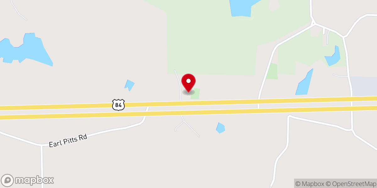 Map showing location of Maynor Creek Assembly of God