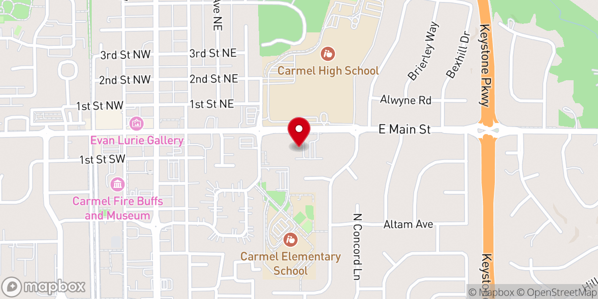 Map showing location of Carmel Christian Church ( Disciples of Christ )