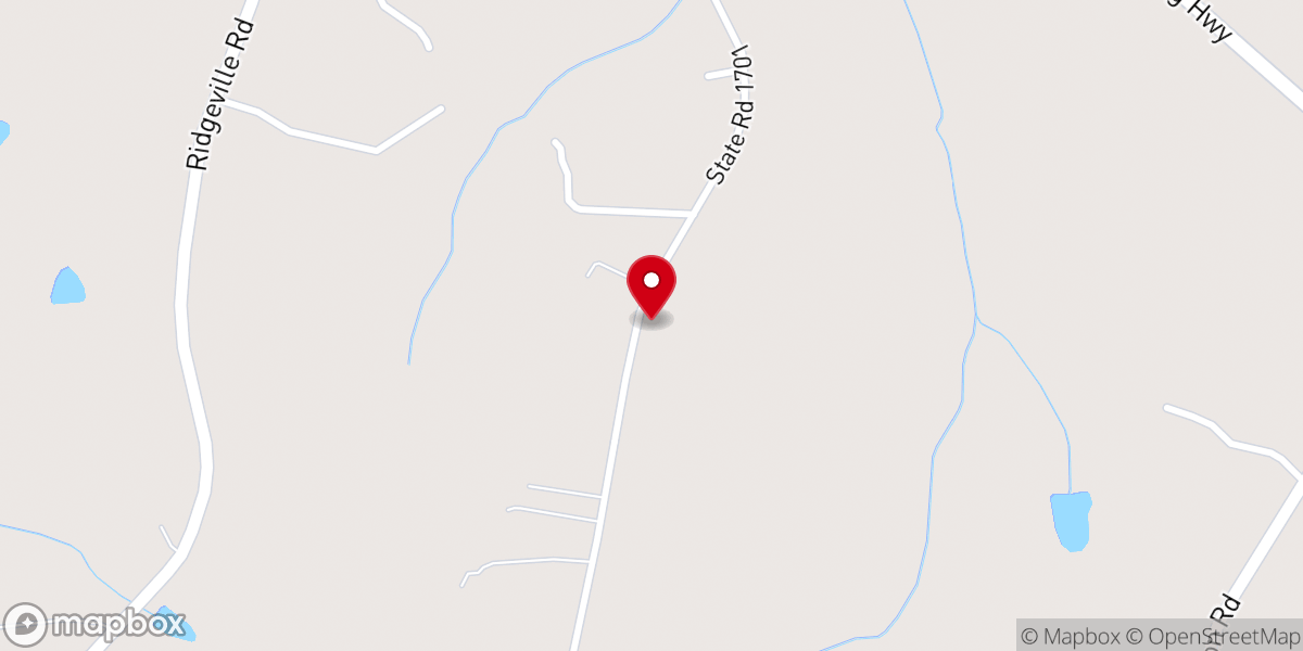 Map showing location of Olive Hill Baptist Church