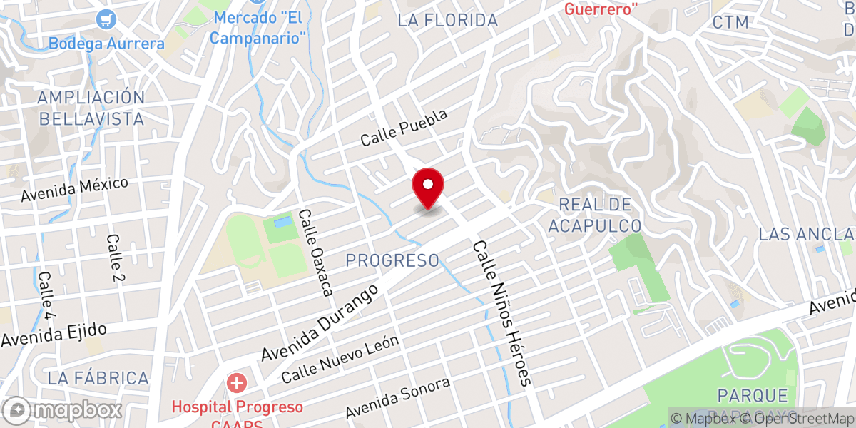 Map showing location of IGLESIA PENTECOSTAL FUENTE DE VIDA
