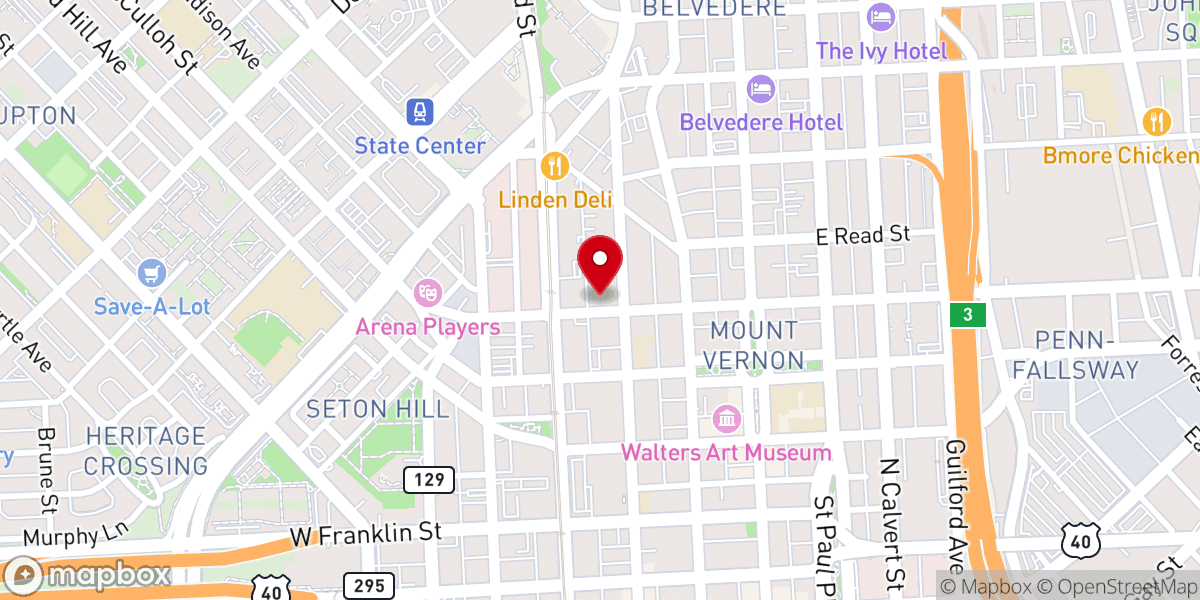 Map showing location of First & Franklin Presbyterian Church (USA)