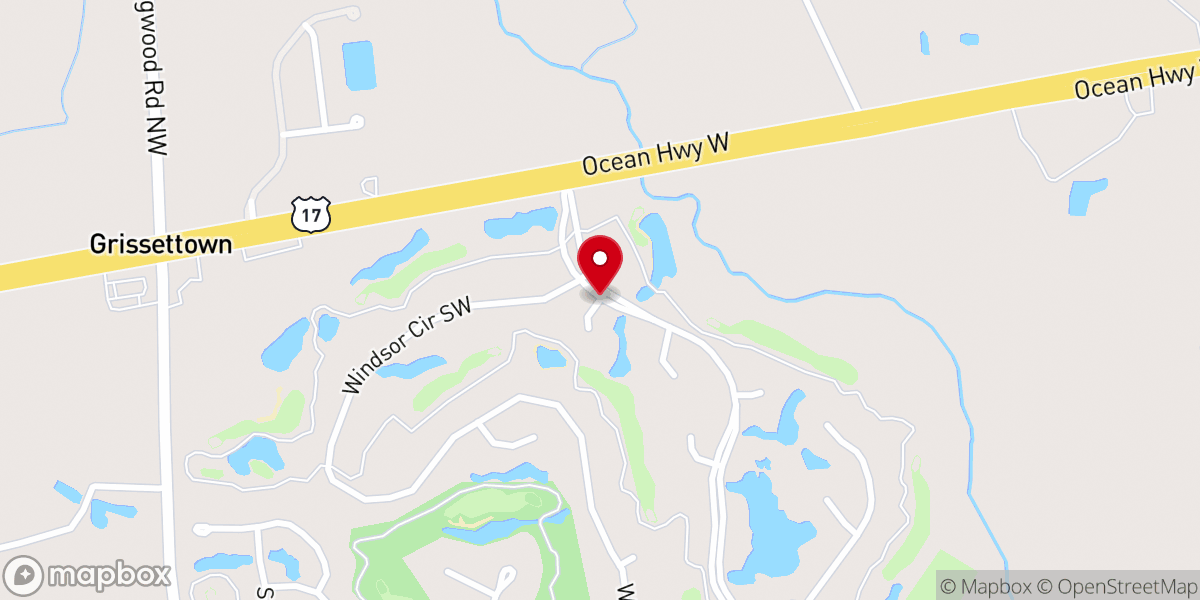 Map showing location of Ocean Ridge Plantation