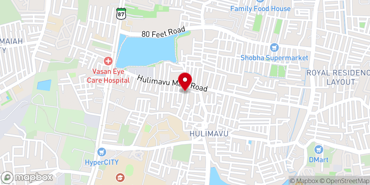Map showing location of Bangalore South Church