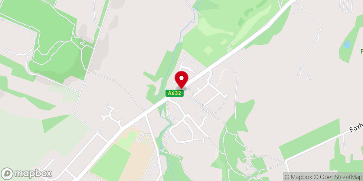 Map showing location of Matlock Moor Methodist Church