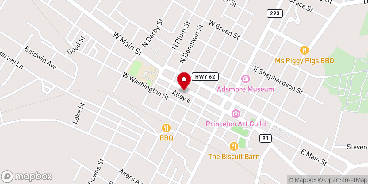 Map showing location of Ogden Memorial Methodist Church