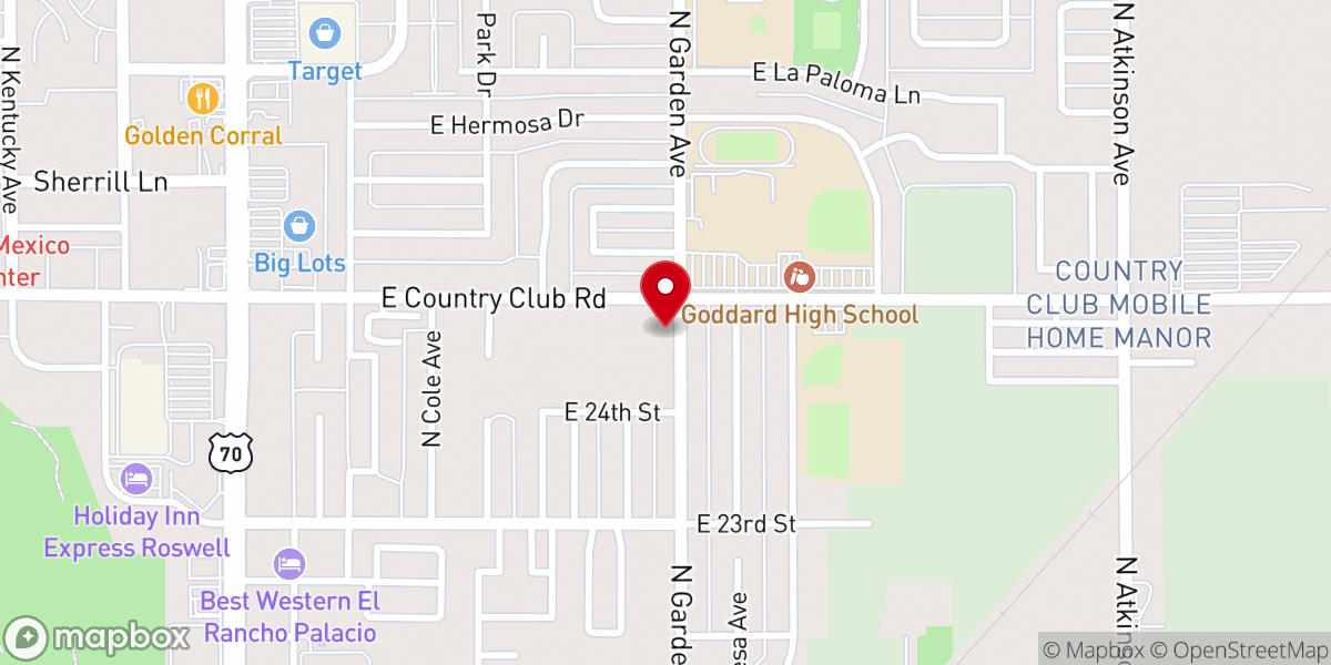 Map showing location of Bethel Baptist Church